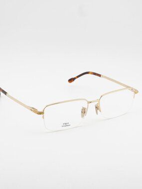 Fred FG50024F 032 Unisex Eyeglasses Gold 56mm Rectangle Frame